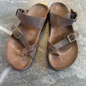 White Mountain Footbed cork sandals